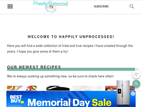 'happilyunprocessed.com' screenshot