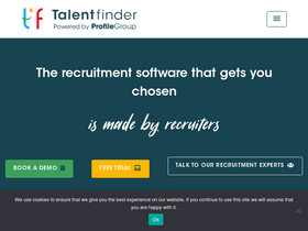 'talentfinder.be' screenshot