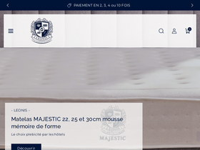 leonis-literie.com homepage screenshot
