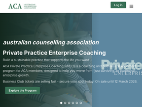 'theaca.net.au' screenshot