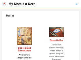 'mymomsanerd.com' screenshot