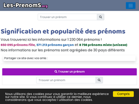'les-prenoms.org' screenshot
