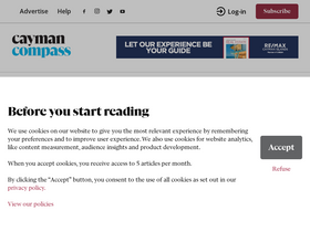 'caymancompass.com' screenshot