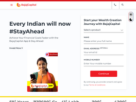 'retirement.bajajcapital.com' screenshot