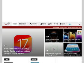 'recordere.dk' screenshot