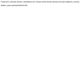 'zebrablinds.com' screenshot