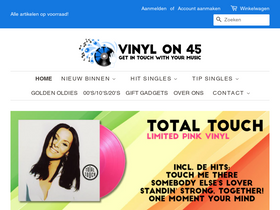 vinylon45.nl homepage screenshot