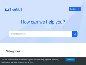 'bluemail.help' screenshot