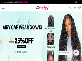 'uprettyhair.com' screenshot