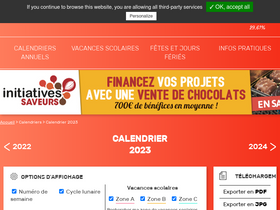 'calendrier.com' screenshot