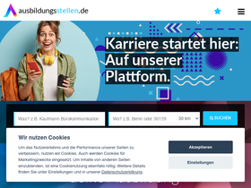'ausbildungsstellen.de' screenshot