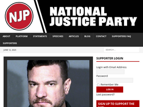 'nationaljusticeparty.com' screenshot
