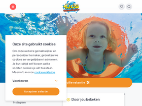 'kidsvakantiegids.nl' screenshot