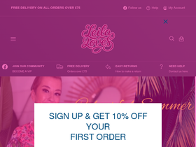 Leila Loves  homepage screenshot