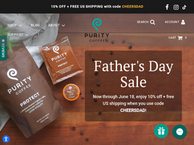 'puritycoffee.com' screenshot