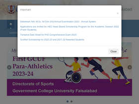 'chiniot.gcuf.edu.pk' screenshot