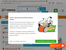 'provysavace.cz' screenshot
