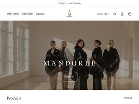 mandorlecollection.com homepage screenshot