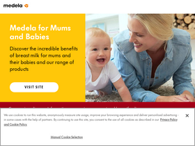 'medela.co.uk' screenshot