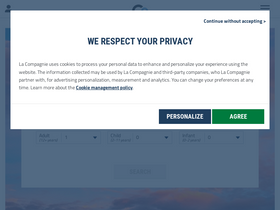 'lacompagnie.com' screenshot