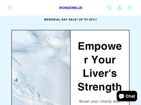 wonderblue.com homepage screenshot