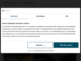 'holmgrensbil.se' screenshot