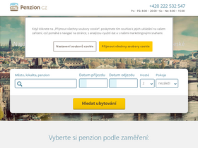'penzion.cz' screenshot