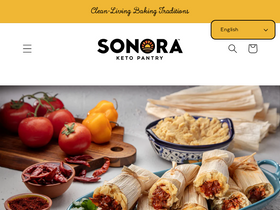sonorakitchen.com homepage screenshot