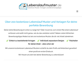 'lebenslaufmuster.de' screenshot