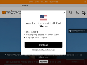UB Online Store homepage screenshot