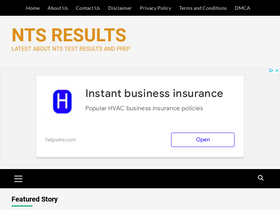 'ntsresults.pk' screenshot