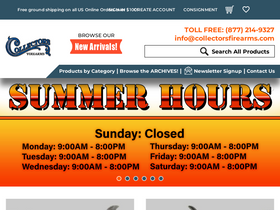 'collectorsfirearms.com' screenshot