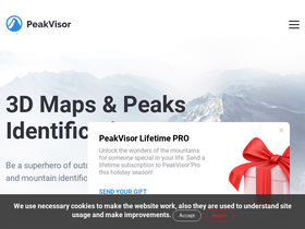 'peakvisor.com' screenshot