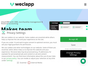'weclapp.com' screenshot