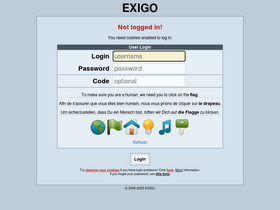 'exigomusic.org' screenshot