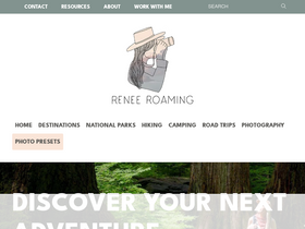 'reneeroaming.com' screenshot