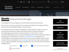 'quarks.de' screenshot