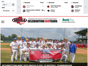 'misshsaa.com' screenshot