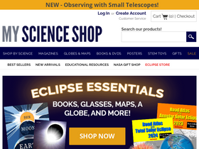 'myscienceshop.com' screenshot