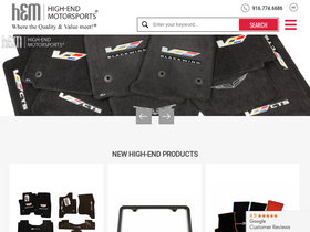 'high-end-motorsports.com' screenshot