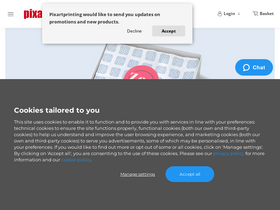 'pixartprinting.co.uk' screenshot