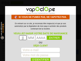 'vapoclope.fr' screenshot
