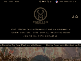 millsyandkin.com homepage screenshot