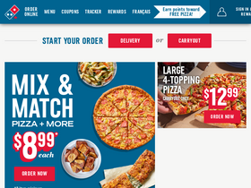 'dominos.ca' screenshot