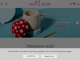 'sassandbelle.co.uk' screenshot