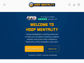 Hoop Mentality homepage screenshot