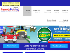 'comedydriving.com' screenshot