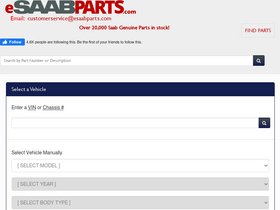 'esaabparts.com' screenshot
