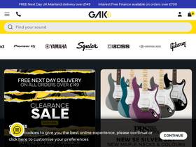 'gak.co.uk' screenshot