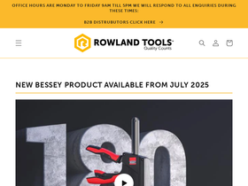 Rowland Tools homepage screenshot